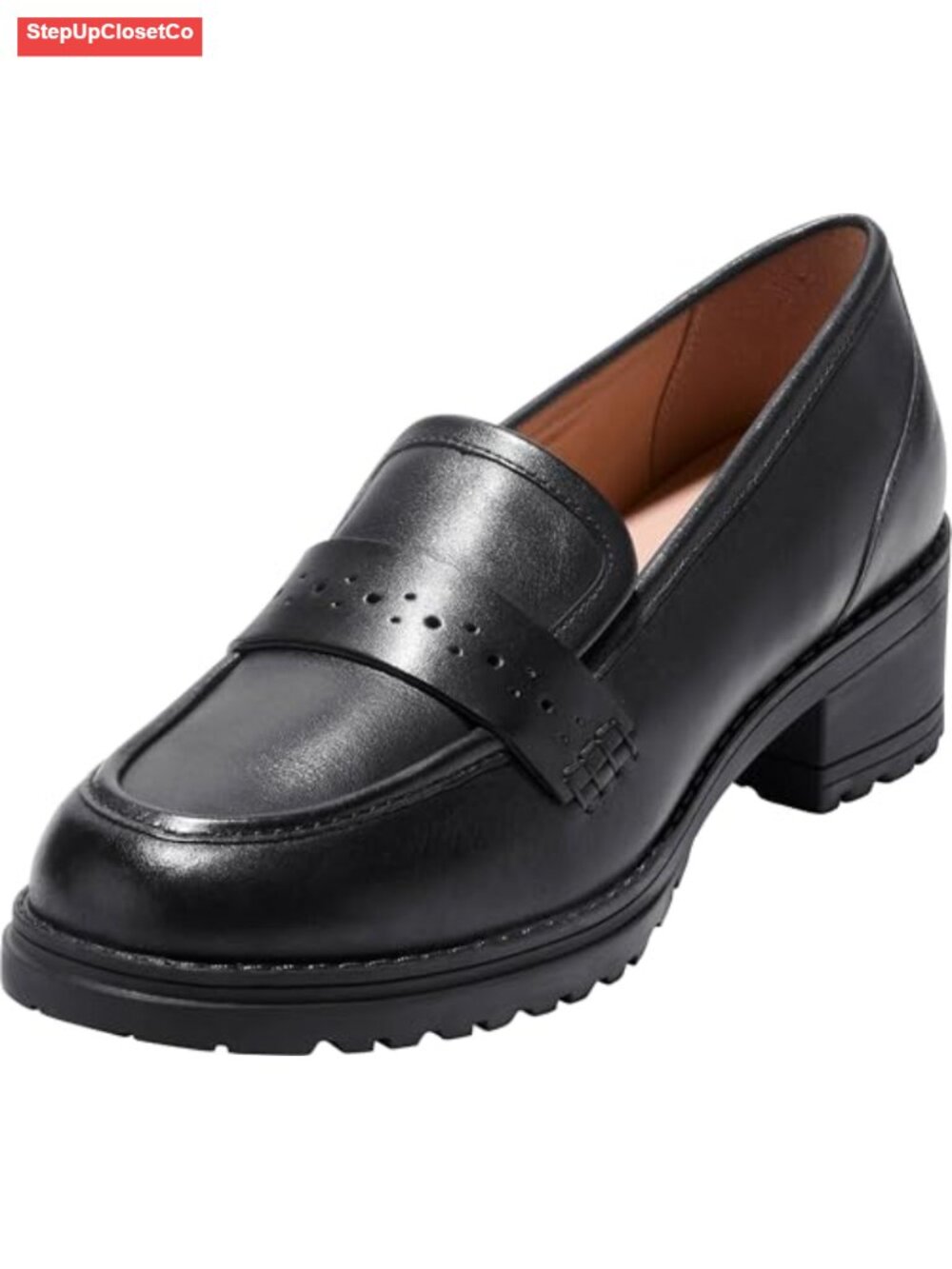 Women's Leather Penny Loafers Slip-On Walking Shoes